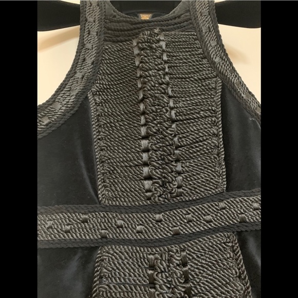 NWOT Balmain x H&M Black Velvet Rope Cocktail Dress Mini - Picture 11 of 11